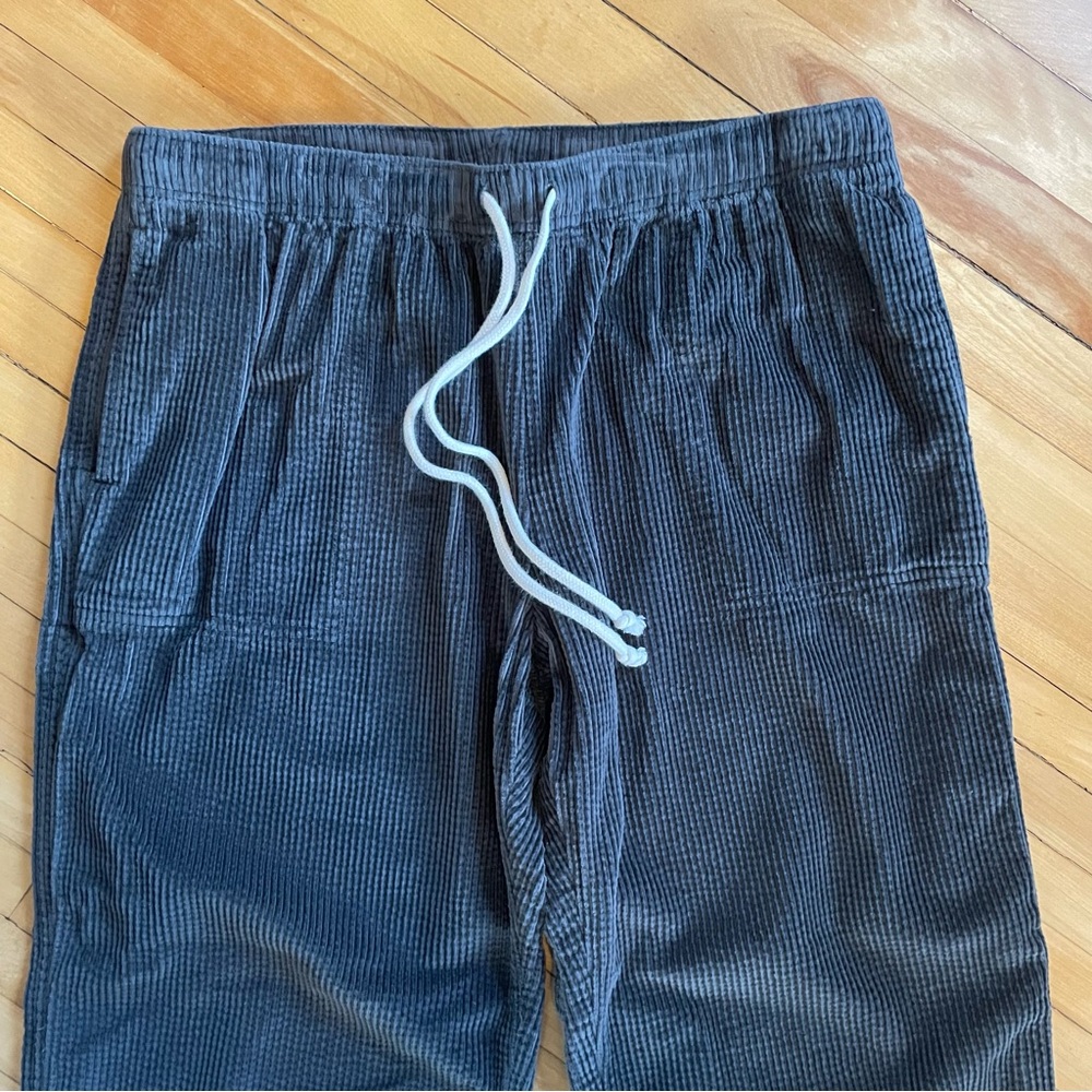 AERIE Corduroy Low Rise Pant Slouchy Fit Wide Leg Elastic Drawstring Waist - Picture 5 of 14